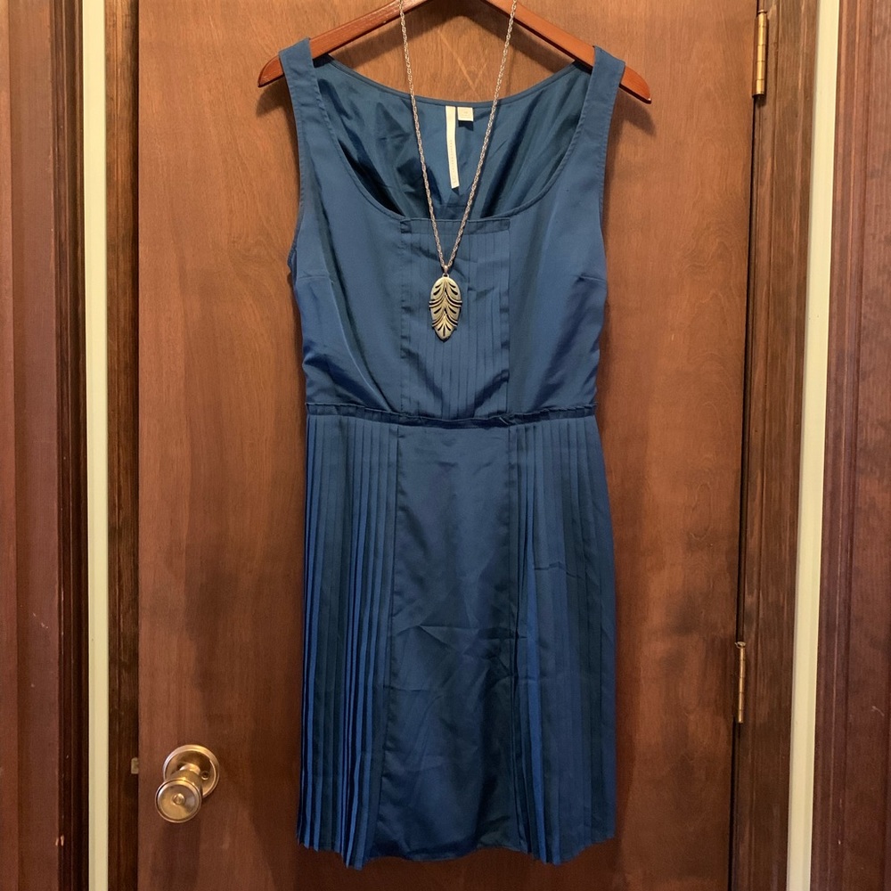 Lauren Conrad Pleated Blue Dress